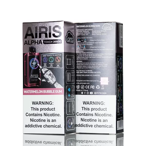 Airis Alpha Touch 20K Puffs Disposable - Strawberry Ice - Image 3