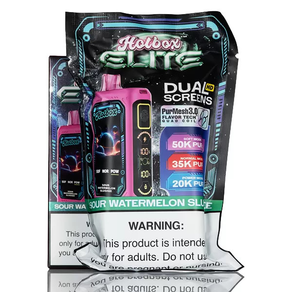 Hotbox Elite 50K 50000 Puffs Disposable Vape - 30mL - Sour strawberry slushee - Image 2