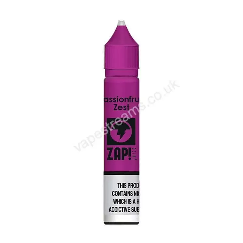 Passionfruit Zest Nicotine Salt E-Liquid by Zap!