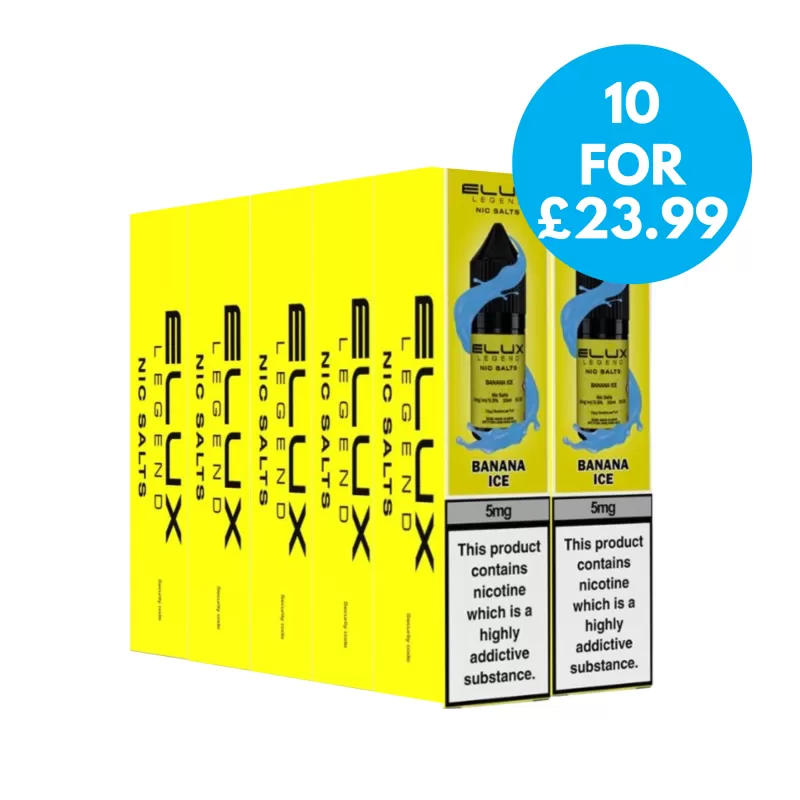 Box Of 10 – 5mg (0.5%) Elux Legend Nic Salts Multipack