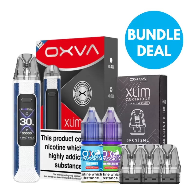 10mg (1%) OXVA Xlim Pro 3 Pod Kit Bundle - OXVA / Pod Kit / Black Carbon / Black Leather / Brown Leather / Pink Silk / Pro Carbon / Purple Silk / Race Red / Sky Blue / Titanium Silk