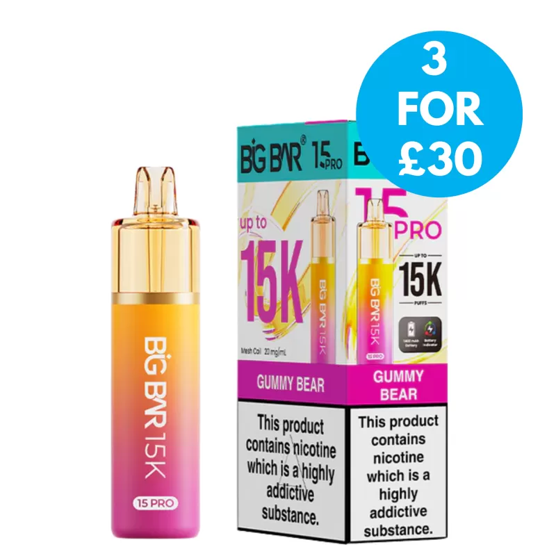 20mg (2%) Big Bar 15k Pro Prefilled Pod Vape Kit