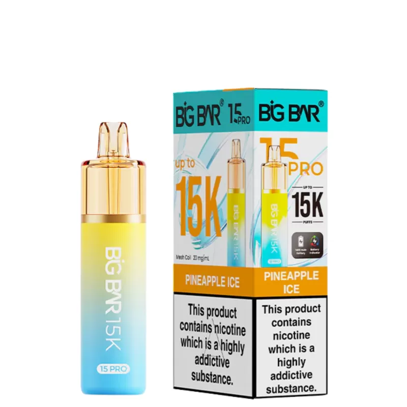 20mg (2%) Big Bar 15k Pro Prefilled Pod Vape Kit - Image 3