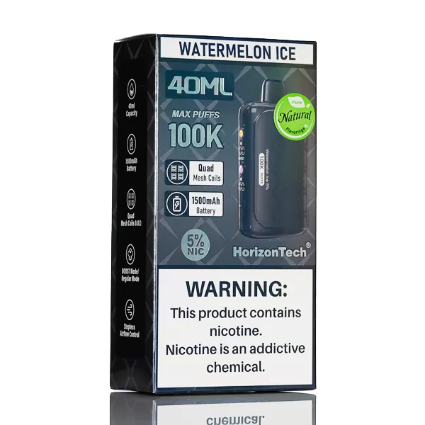 HorizonTech 100K 100000 Puffs Disposable Vape - 40mL - Blue Razz Slush - Image 2