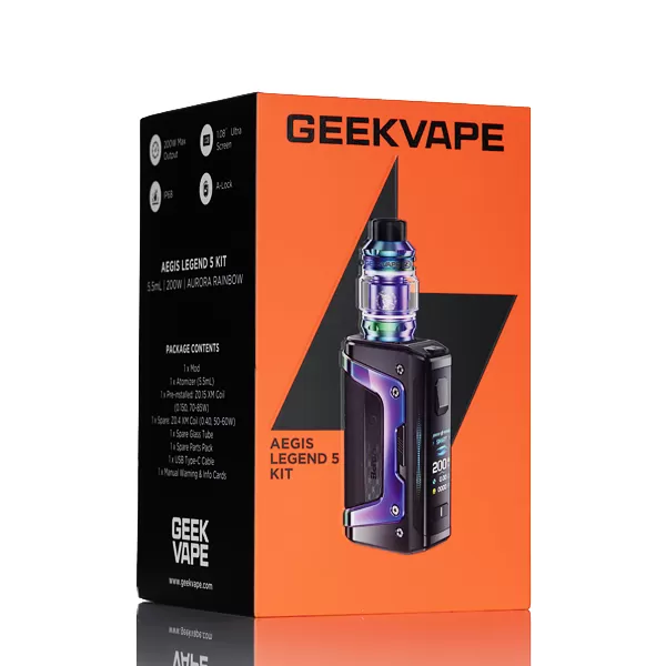 GeekVape Aegis Legend 5 200W Starter Kit - Racing Gold - Image 3