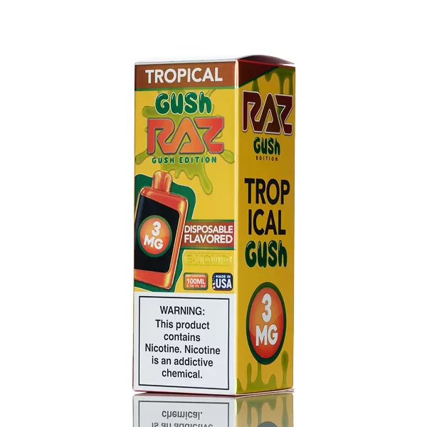 Pod Juice X RAZ E-Liquid - Tropical Gush - 100mL - 3mg - Image 3