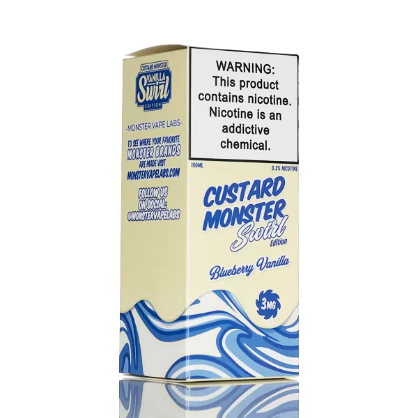Custard Monster - Blueberry Vanilla Swirl - 100mL - 3mg - Image 3