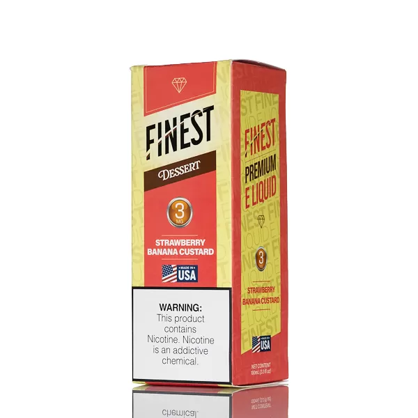 Finest E-Liquid - Desert Edition - Strawberry Banana Custard - 100mL - 3mg - Image 3