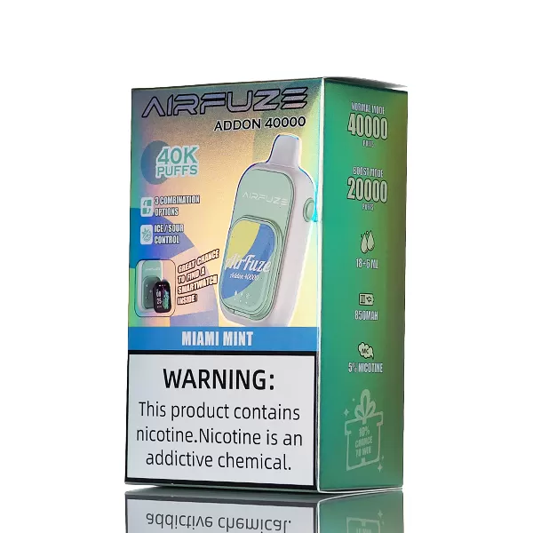 Airfuze Addon 40K 40000 Puffs Disposable Vape - 24mL - Spring Ice - Image 3