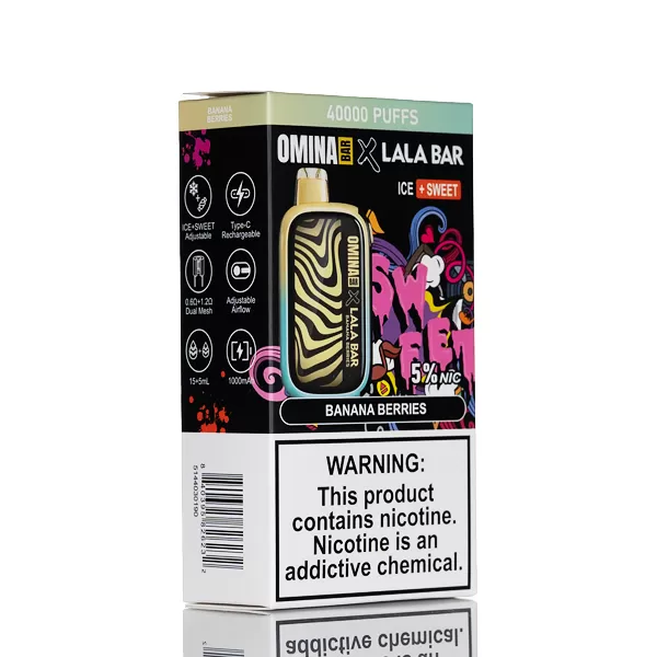 Omina Bar X LaLa Bar 40K 40000 Puffs Disposable - 20mL - Grape Blow Pop - Image 3