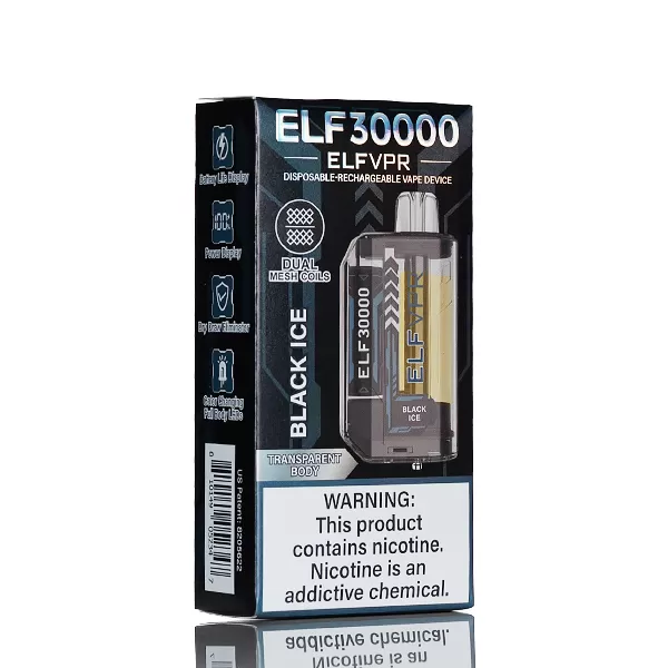 ELF VPR 30K 30000 Puffs Disposable Vape - 23mL - Black Ice - Image 3