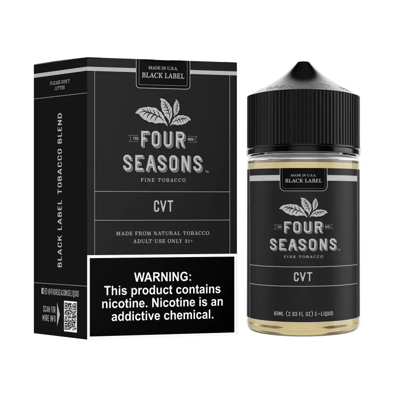 Four Seasons E-liquids - Black Label - CVT - 60ml - 3mg
