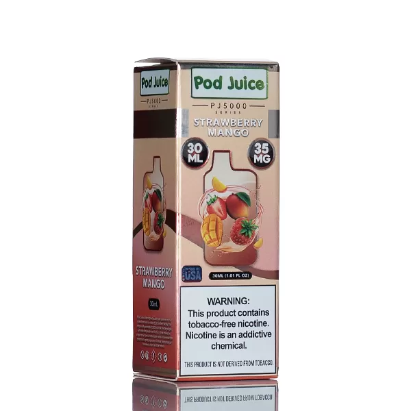 Pod Juice Salt PJ5000 - Strawberry Mango - 30ml (DISCONTINUED) - 35mg - Image 3