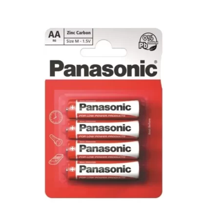 Panasonic Zinc Double AA Batteries – 4 Pack