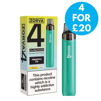 18mg (1.8%) Zorva 4 Prefilled Vape Kit