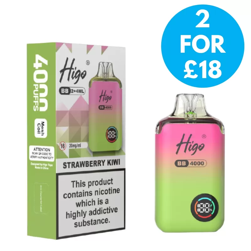 20mg (2%) Higo BB 4k Prefilled Vape Kit