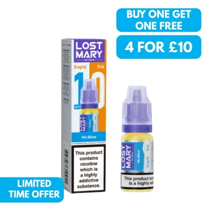 10mg (1%) Lost Mary 10ml Nic Salt E-liquid