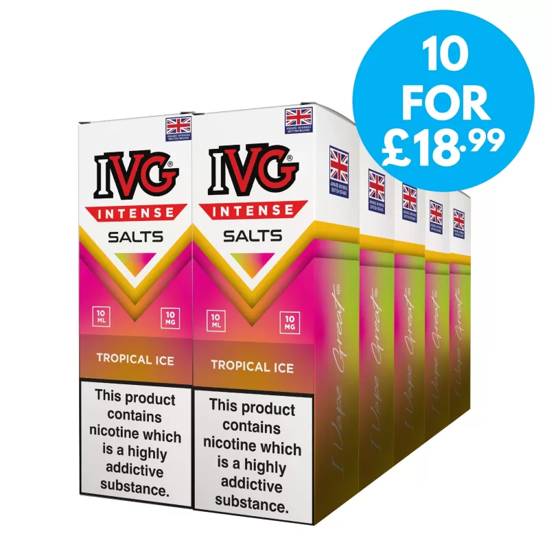 Box of 10 – 10mg (1%) IVG Intense Nic Salts 10ml E-Liquid