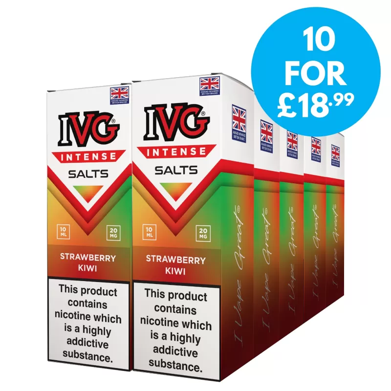 Box of 10 – 20mg (2%) IVG Intense Nic Salts 10ml E-Liquid