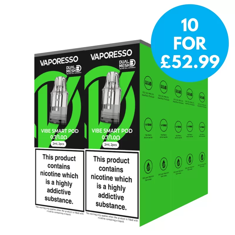 Box of 10 – Vaporesso Vibe Replacement Pods 2ml