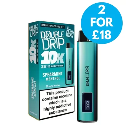 20mg (2%) Double Drip 10k Prefilled Vape Kit