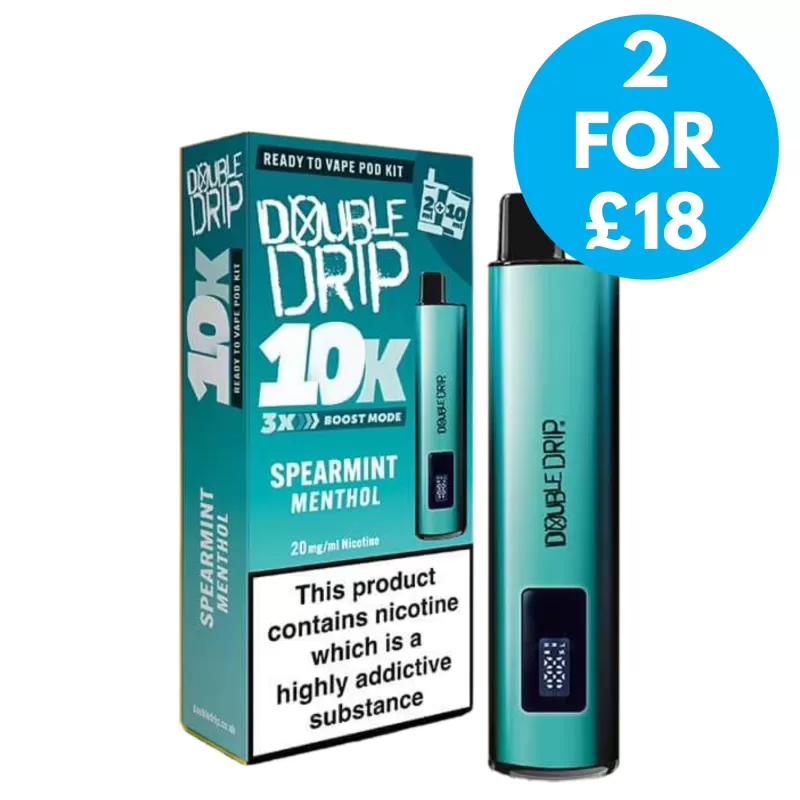 20mg (2%) Double Drip 10k Prefilled Vape Kit