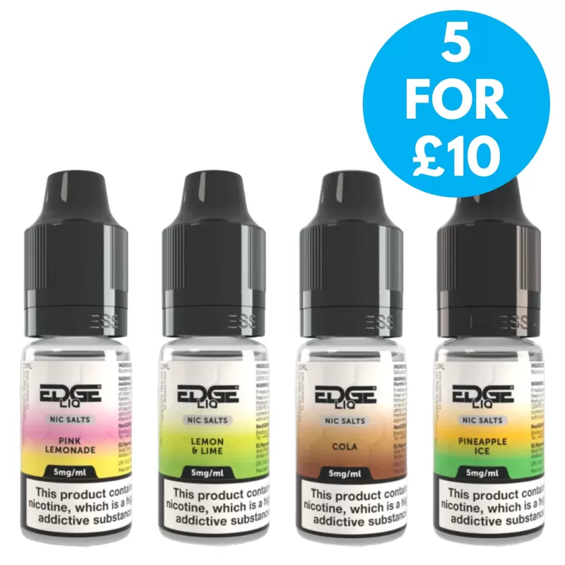 5mg (0.5%) Edge Liq 10ml Nic Salt E-liquid