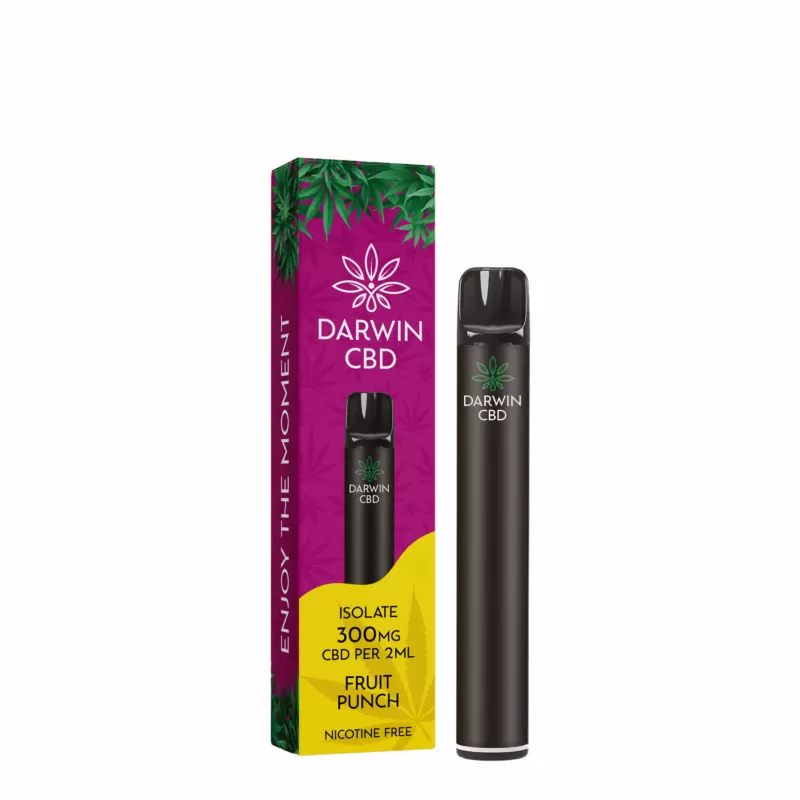Box of 10 – Darwin 300mg CBD Isolate Prefilled Vape Kit - Image 2