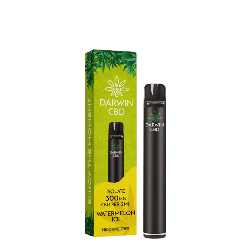 Box of 10 – Darwin 300mg CBD Isolate Prefilled Vape Kit - Image 3