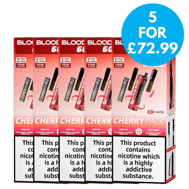 Box of 5 – 20mg Bloody Bar 60k Prefilled Vape Kit