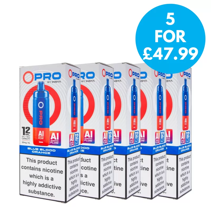 Box of 5 – 20mg Insta O Pro Prefilled Vape Kit