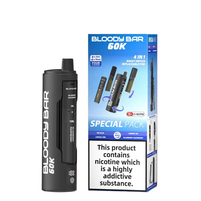 Box of 5 – 20mg Bloody Bar 60k Prefilled Vape Kit - Image 2