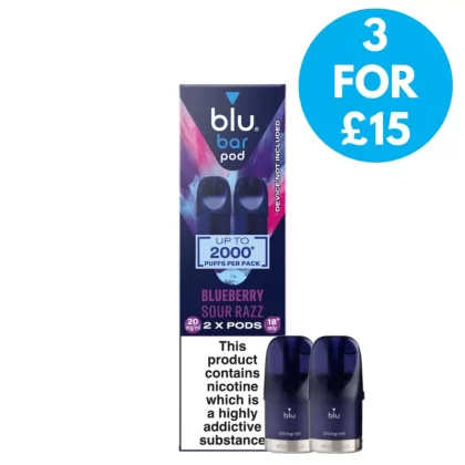 20mg Blu Bar Prefilled Replacement Pods