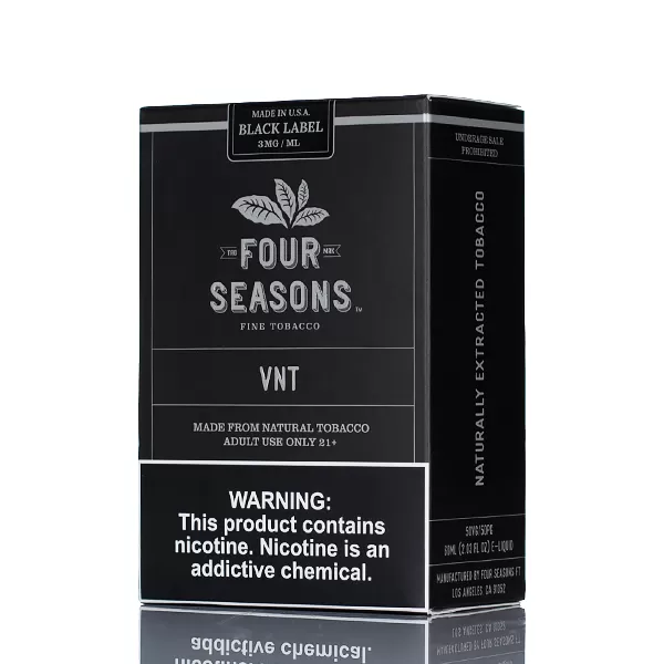 Four Seasons E-liquids - Black Label - VNT - 60ml - 12mg - Image 3