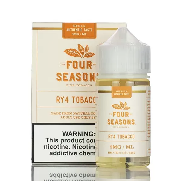 Four Seasons E-liquids - RY4 Tobacco- 60ml - 3mg