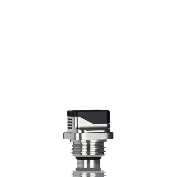 YG Creations Tron Integrated Boro Drip Tip (DISCONTINUED) - Stainless Steel/Black Tip