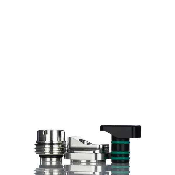YG Creations Tron Integrated Boro Drip Tip (DISCONTINUED) - Stainless Steel/Black Tip - Image 2