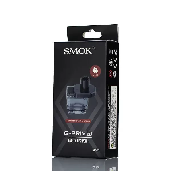 SMOK G-PRIV Pod Empty 5.5ml Replacement Pods - 3 Pack - G-PRIV Pod - RPM 2 Coil Series
