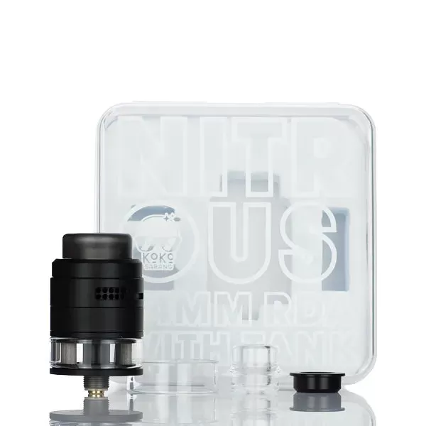 Damn Vape Nitrous 24mm RDA with Tank - Polished Stainless Steel - Image 2