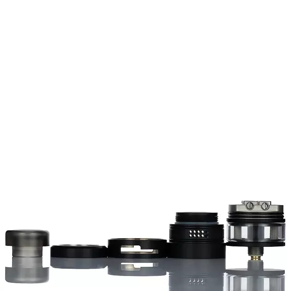 Damn Vape Nitrous 24mm RDA with Tank - Polished Stainless Steel - Image 3