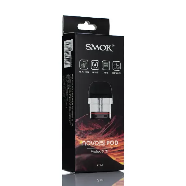 SMOK Novo 5 Replacement Pods - 0.7 ohm Meshed MTL - Pack of 3
