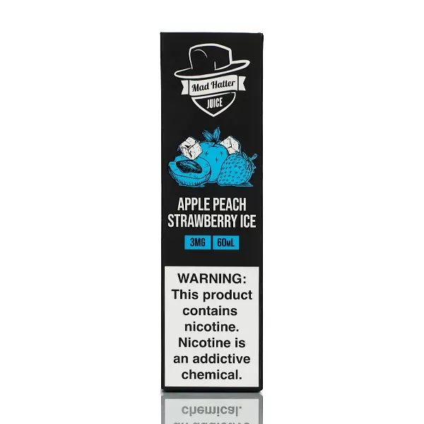Mad Hatter Juice - Apple Peach Strawberry ICE - 60ml - 3mg - Image 3