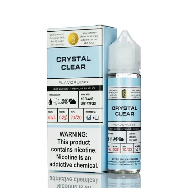 BSX Vapor E-Liquid - Crystal Clear - 60ml - 6mg