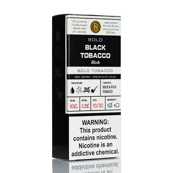 BSX Vapor E-Liquid - Black Tobacco - 60ml - 6mg - Image 3
