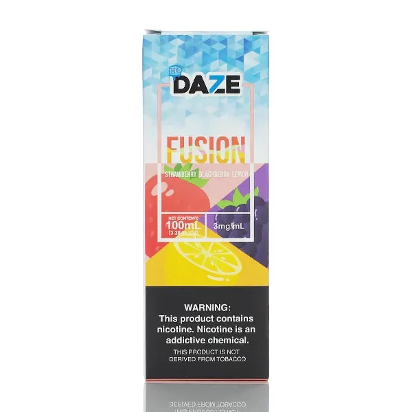 7 Daze Fusion TFN - Strawberry Blackberry Lemon ICED - 100ml - 3mg - Image 2