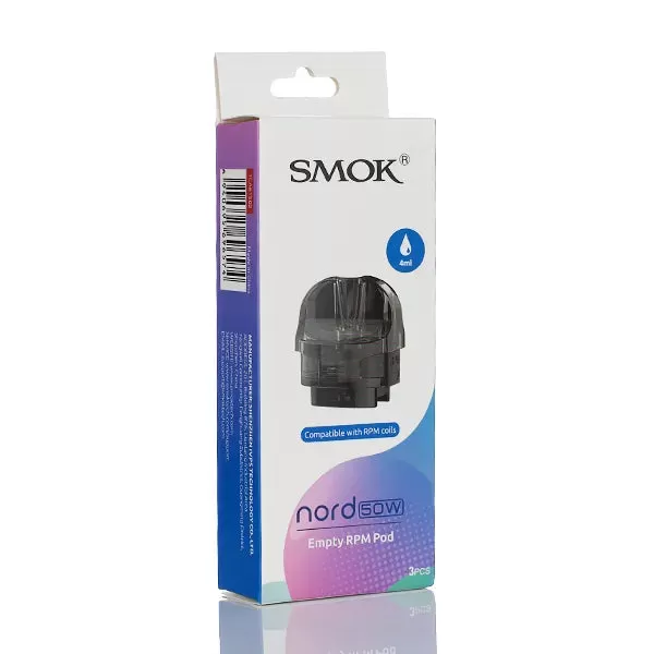 SMOK Nord 50W Replacement Pods - Pack of 3 - Nord Empty Pods - Image 2