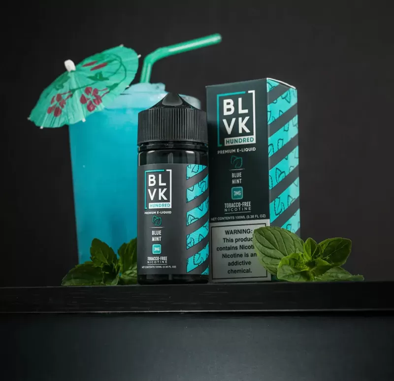 BLVK Hundred E-liquid - Blue Mint - 100ml - 6mg - Image 3