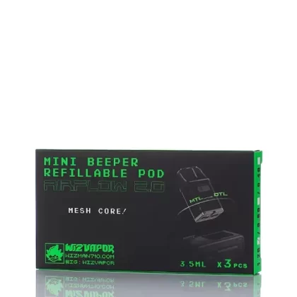 WIZVAPOR Mini Beeper 2.0 Replacement Pods (DISCONTINUED) - Pack of 3 - 0.4 ohm Purple
