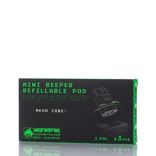 WIZVAPOR Mini Beeper 2.0 Replacement Pods (DISCONTINUED) - Pack of 3 - 0.4 ohm Purple