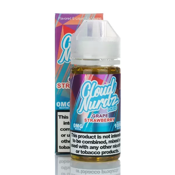 Cloud Nurdz ICED E-Liquid - No Nicotine Vape Juice - 100ml - Sour Watermelon Strawberry Iced - Image 3